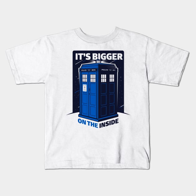 Blue Box Kids T-Shirt by dracoimagem